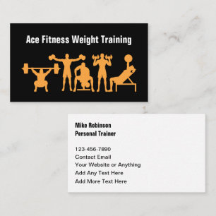 Fitness Personal Trainer And Coach Business Card