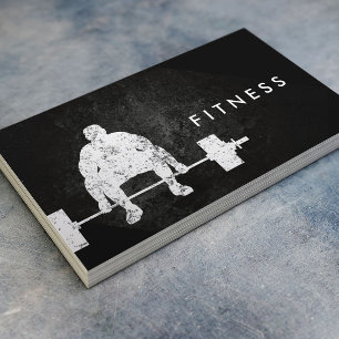 Fitness Personal Trainer Bodybuilder Workout Dark Business Card