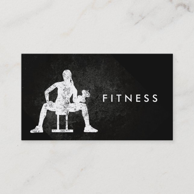 Fitness Personal Trainer Girl Workout Professional Business Card (Front)