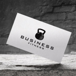 Fitness Personal Trainer Kettlebell Minimalist Business Card