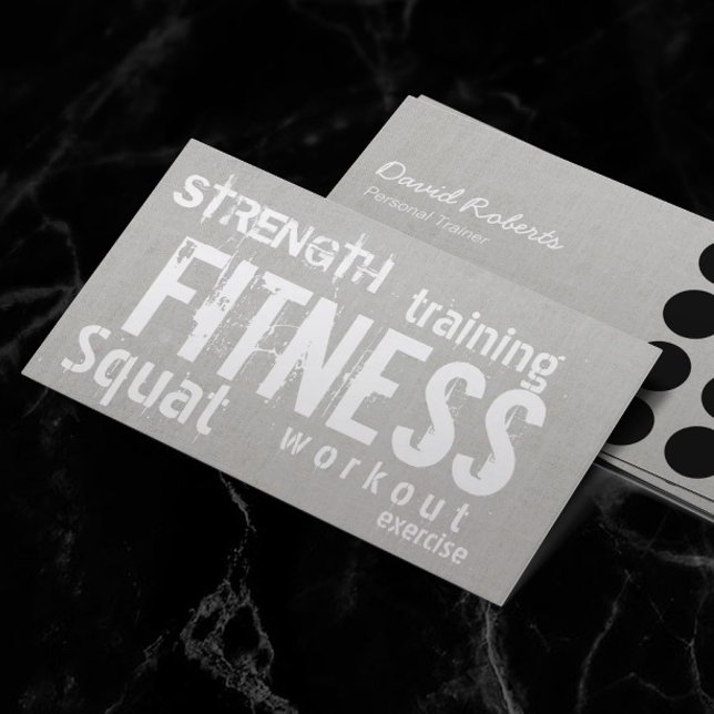Fitness Personal Trainer Linen Loyalty Punch Card (Creator Uploaded)