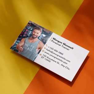 Fitness Personal Trainer: Modern Colourful Business Card