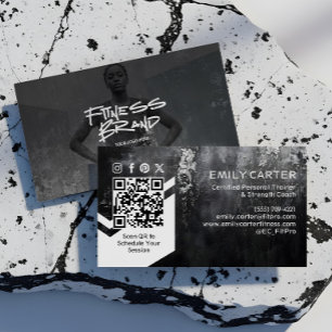 Fitness Personal Trainer Modern Trendy Sporty Business Card