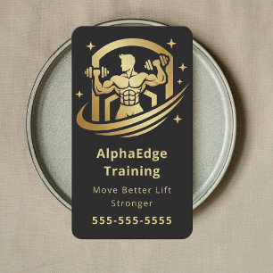 Fitness Personal Trainer Professional Gym Coach Business Card