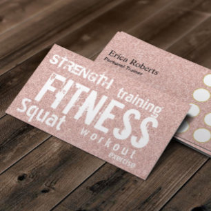 Fitness Personal Trainer Rose Gold Glitter Loyalty