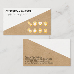 Fitness   Personal Training Tools Icons Business Card