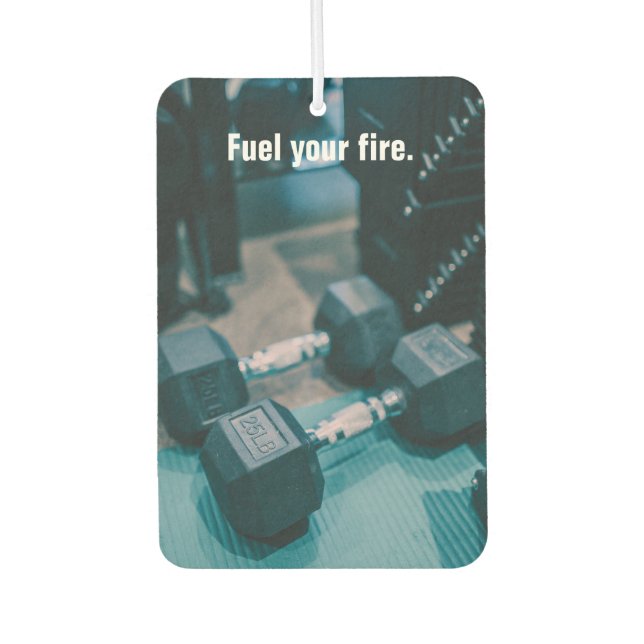 Fitness Photo - Fuel Your Fire Car Air Freshener (Front)