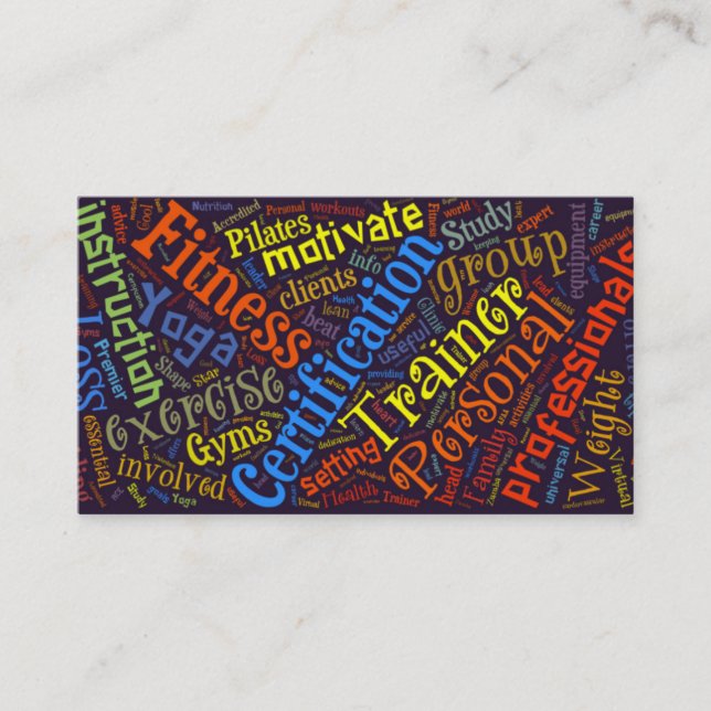 Fitness Professional Business Card (Front)