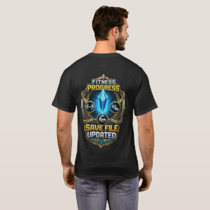 Fitness Progress Save File Updated: Sci-Fi Gym Emb T-Shirt