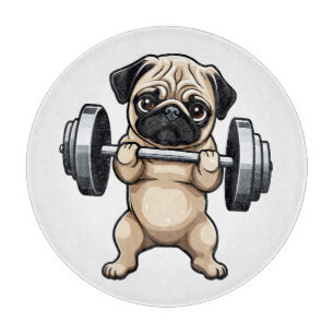 Fitness Pug Cutting Board