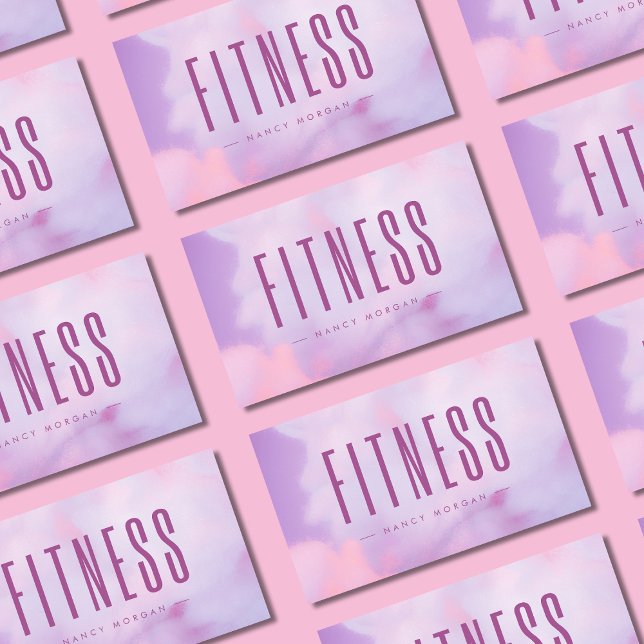 Fitness Purple Holographic  Business Card (Creator Uploaded)