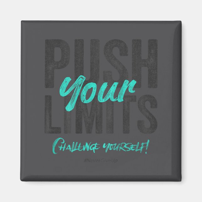 Fitness Quote Y2k Gym Training Back Print Yoga Srt Magnet (Front)