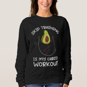 Fitness Roping Jumping Rope Skipping Avocado Sweatshirt