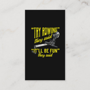 Fitness Rowing Humor Cardio Training Hater Business Card