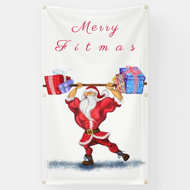 Fitness Santa Banner (Vertical)