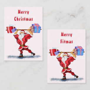 Fitness Santa Christmas Card Funny