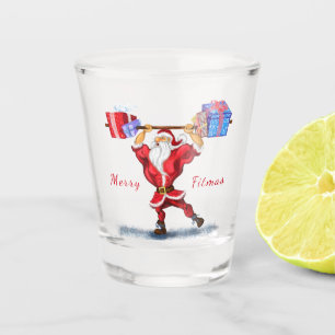 Fitness Santa Claus Shot Glass