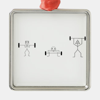 fitness shapes metal tree decoration