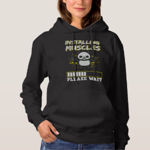 Fitness Strength Weightlifting Barbell Training Mu Hoodie
