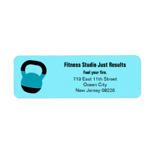 Fitness Studio Motto Kettlebell Return Address