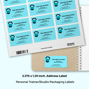 Fitness Studio Name Expertise Kettlebell Address Label