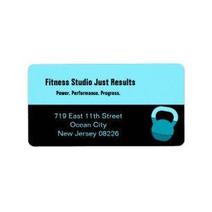 Fitness Studio Name Speciality Kettlebell Address Label