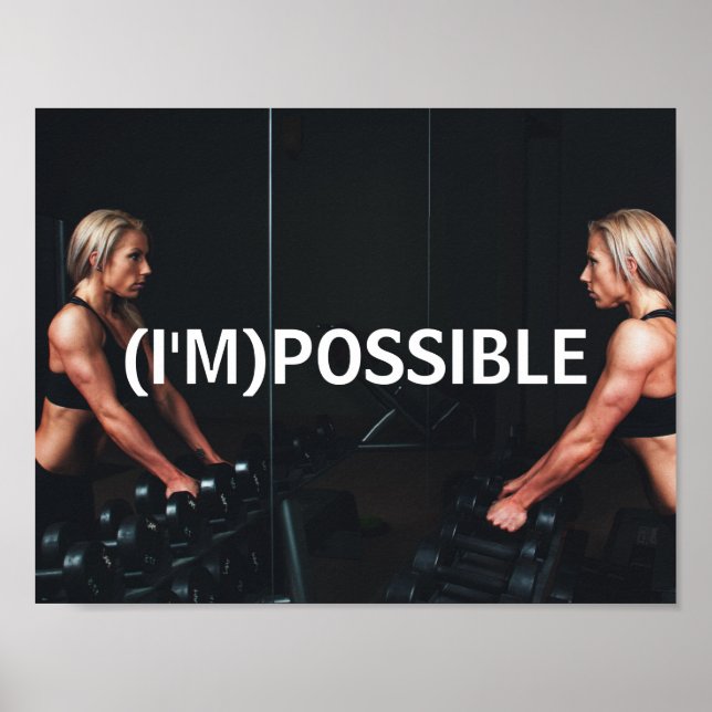 fitness study motivation inspiration gym poster (Front)