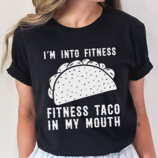 Fitness Taco Funny T Shirt Humourous Gym
