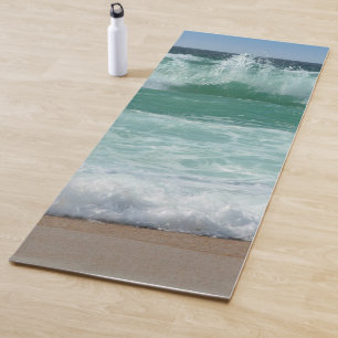 Fitness Template Beach Seaside Sea Waves Sand Yoga Mat
