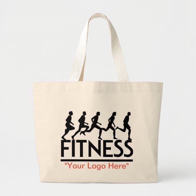 "#Fitness" Tote Bag (Front)