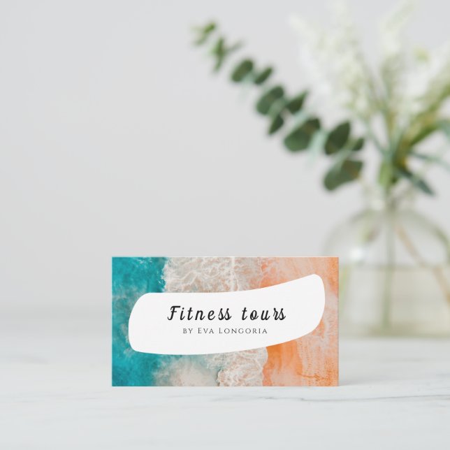 Fitness Tours Business Card (Standing Front)