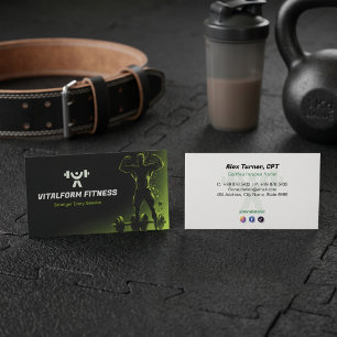 Fitness Trainer Business   Black Muscle Card