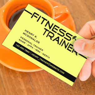 Fitness Trainer Business Card Template