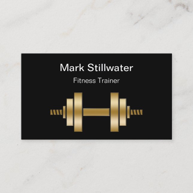 Fitness Trainer Business Cards (Front)