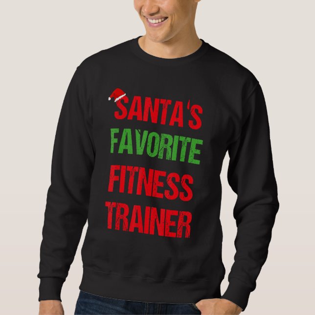 Fitness Trainer Funny Pajama Christmas Sweatshirt (Front)