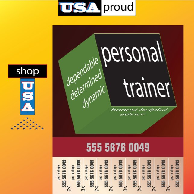 Fitness Trainer Geometric Modern Design Flyer (Creator Uploaded)