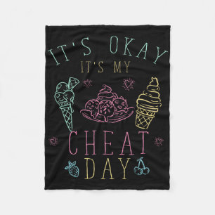 Fitness Trainer Gift Ice Cream Its Okay Its My Che Fleece Blanket