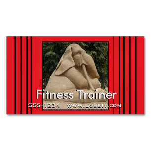 Fitness trainer magnetic business card