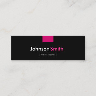 Fitness Trainer - Rose Pink Compact Mini Business Card