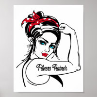 Fitness Trainer Rosie The Riveter Pin Up