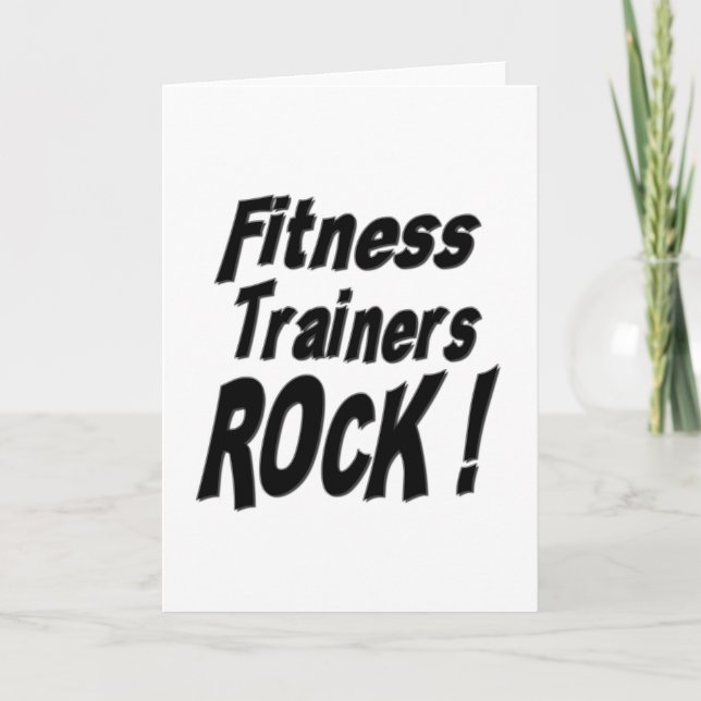 Fitness Trainers Rock! Greeting Card (Front)