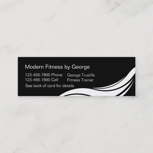 Fitness Training Business Cards (Front)