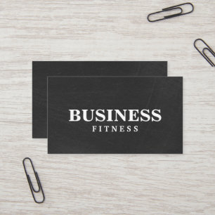Fitness Training Professional Dark Blackboard Business Card