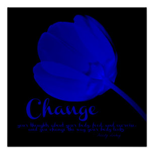 Fitness Tulip Blue Change Poster