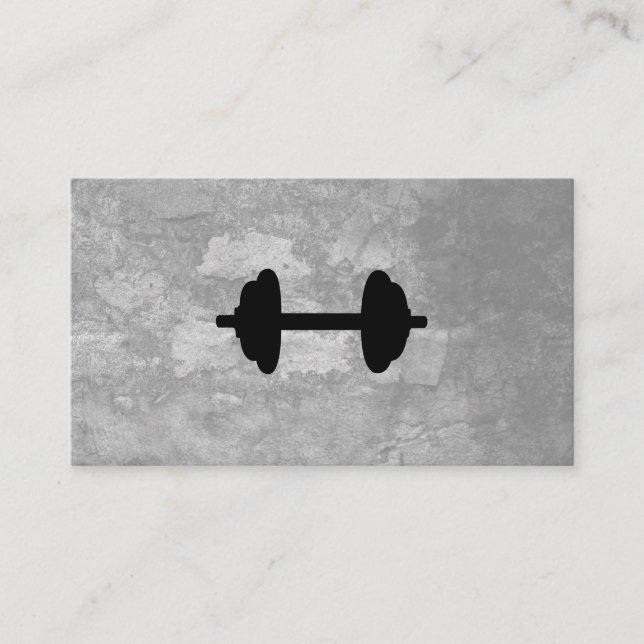 Fitness Weight Grey Texture Appointment Card (Front)
