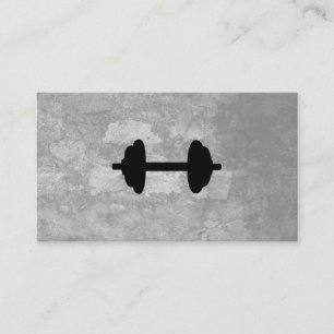 Fitness Weight Grey Texture Business Card