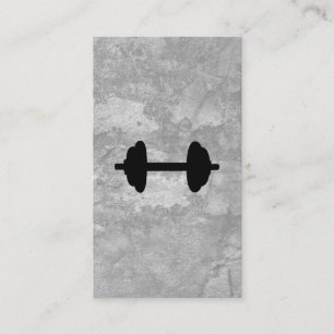 Fitness Weight Grey Texture Business Card