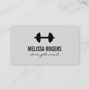 Fitness Weight Grey Texture Business Card
