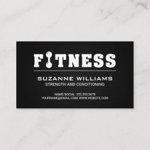 Fitness Weight Personal Trainer Business Card