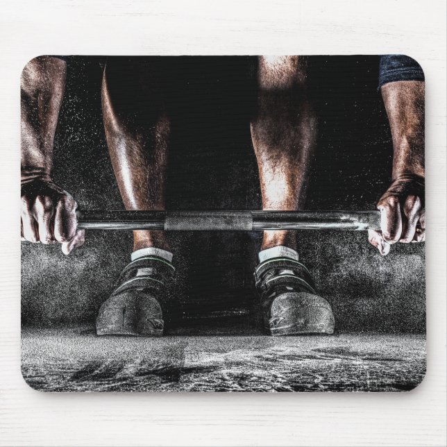 Fitness Weightlifting Gym Workout Mouse Pad (Front)